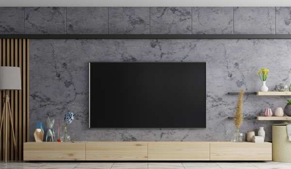 Marble Backdrop Living Room TV Setup Ideas