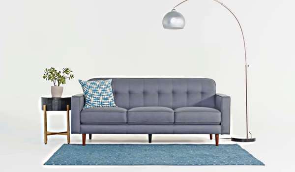 Mid Century Modern Style Gray Sofa