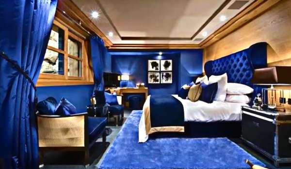Blue modern luxury bedroom design