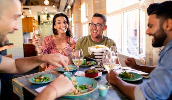 Dine Under Hanging Flowers