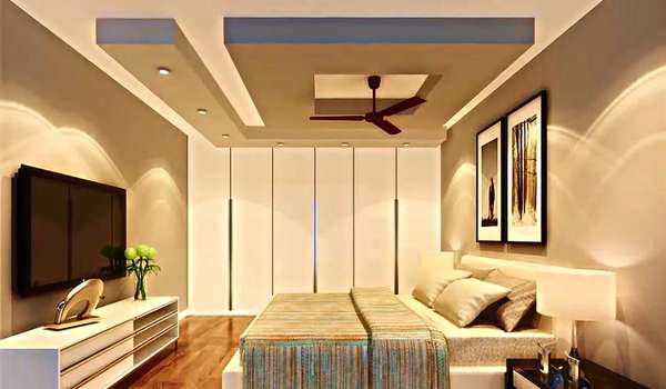 Floating bedroom false ceiling design