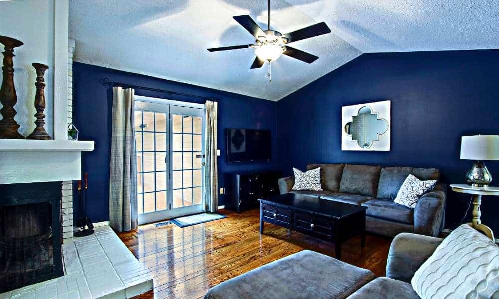 Lighting in Living Room With Ceiling Fan
