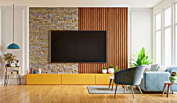 Wooden feature wall